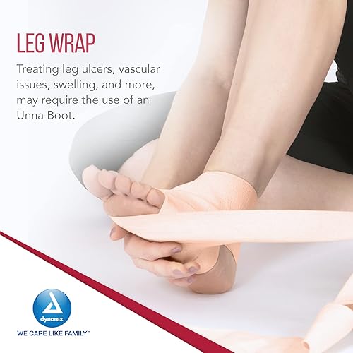 Miniatura 4 de Dynarex Unna - Vendaje para botas, compresión para úlceras en las piernas con calamina, yeso suave, blanco, 4 pulgadas x 10 yardas, 1 caja de 12,
