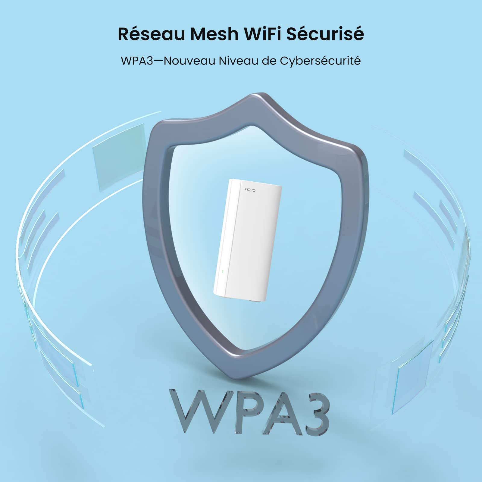 Tenda WiFi 6 Mesh AX3000 Nova MX12(Paquet de 2)- Système Mesh WiFi 6 pour Toute la Maison - Couverture de 4 à 6 pièces recommandée - Installation Facile - Remplacement de Répéteur Routeur WiFi