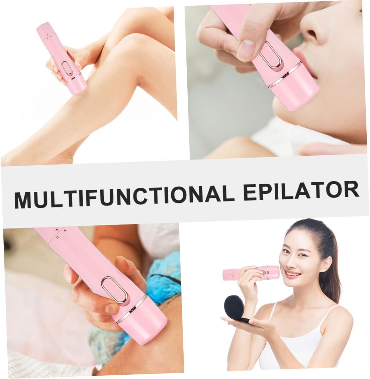 Mikinona USB Charger Electric Epilator Hair Removal Machine for Women Shaver Hair Removal Instrument Eyebrow Shaper Body Shaver Painless Nose Trimmer Brush for Travel
