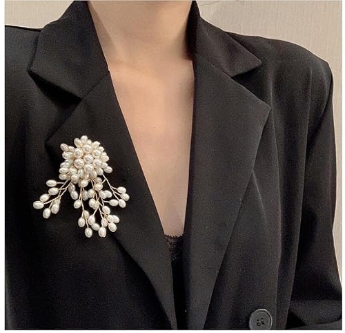 Brooches Brooch Pin Elegant Pearl Flower Brooch Pin Brooch Women Girls Clothes Decoration Gifts Brooch Pins Gift (Color : A, Size : 8.5X6Cm) #TOP2