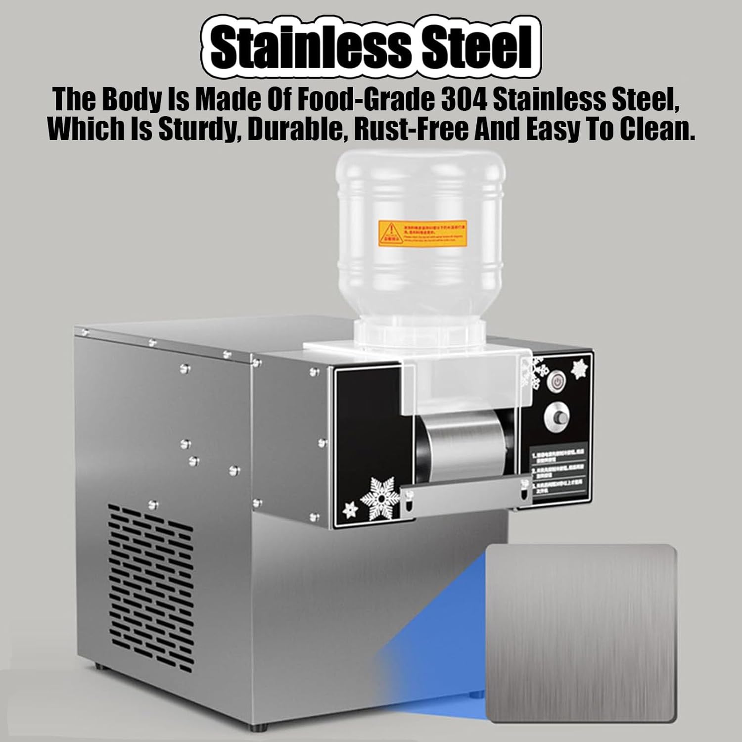 Ice Cream Shaved Ice Machine, Snowflake Ice Cream Maker, Smoothie Machine, Korean Shaved Ice Machine, 4 Flavors Snowflake Crusher (60KG)