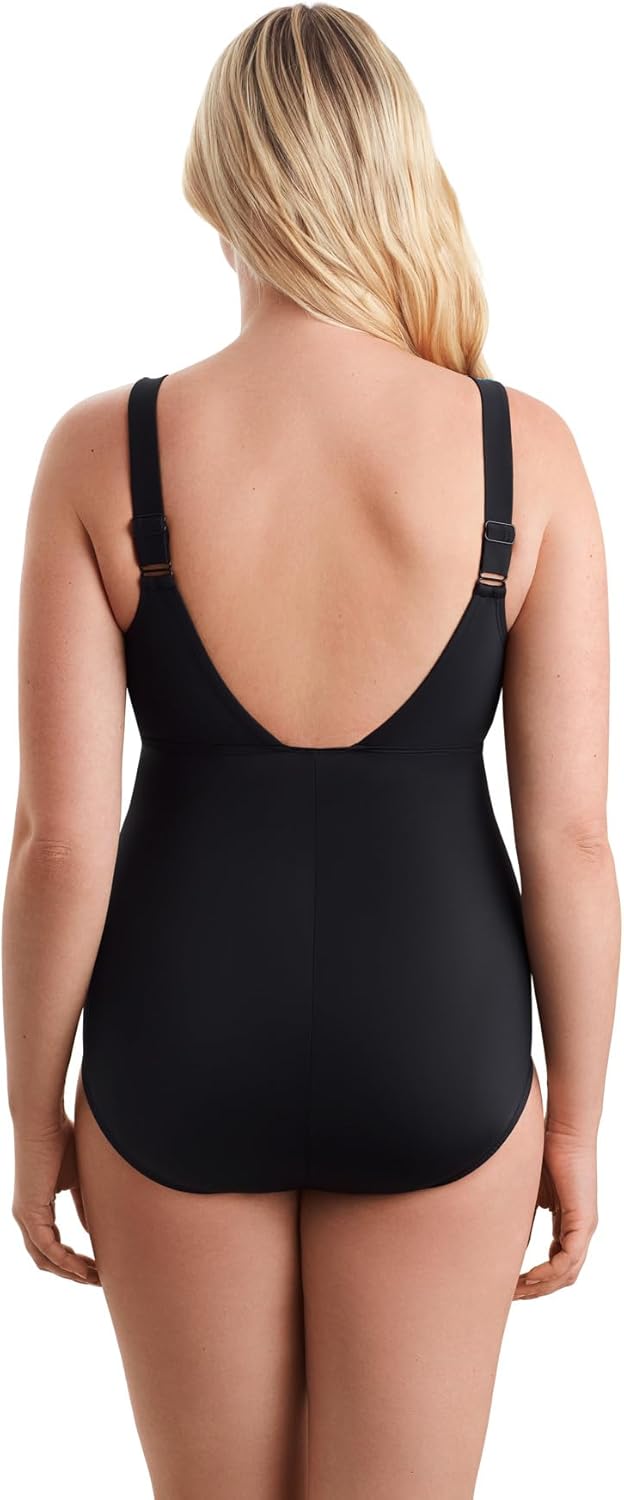 Mimi Flamingo Shape Solver Sport Women's Swimwear Wave Power Scoopneck Tank One Piece