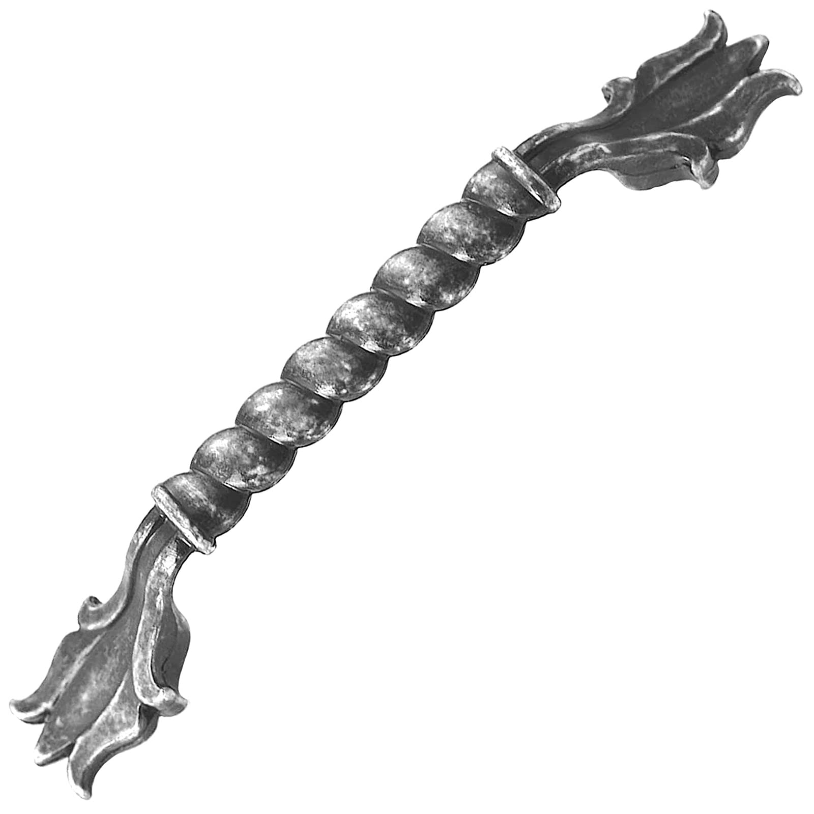 Decoranddecor Pewter / Antique Silver Ella Antique Vintage Style Traditional Retro Zinc Pull Handles For Kitchen Bathroom Bedroom Cabinet (128Mm, Antique Silver)