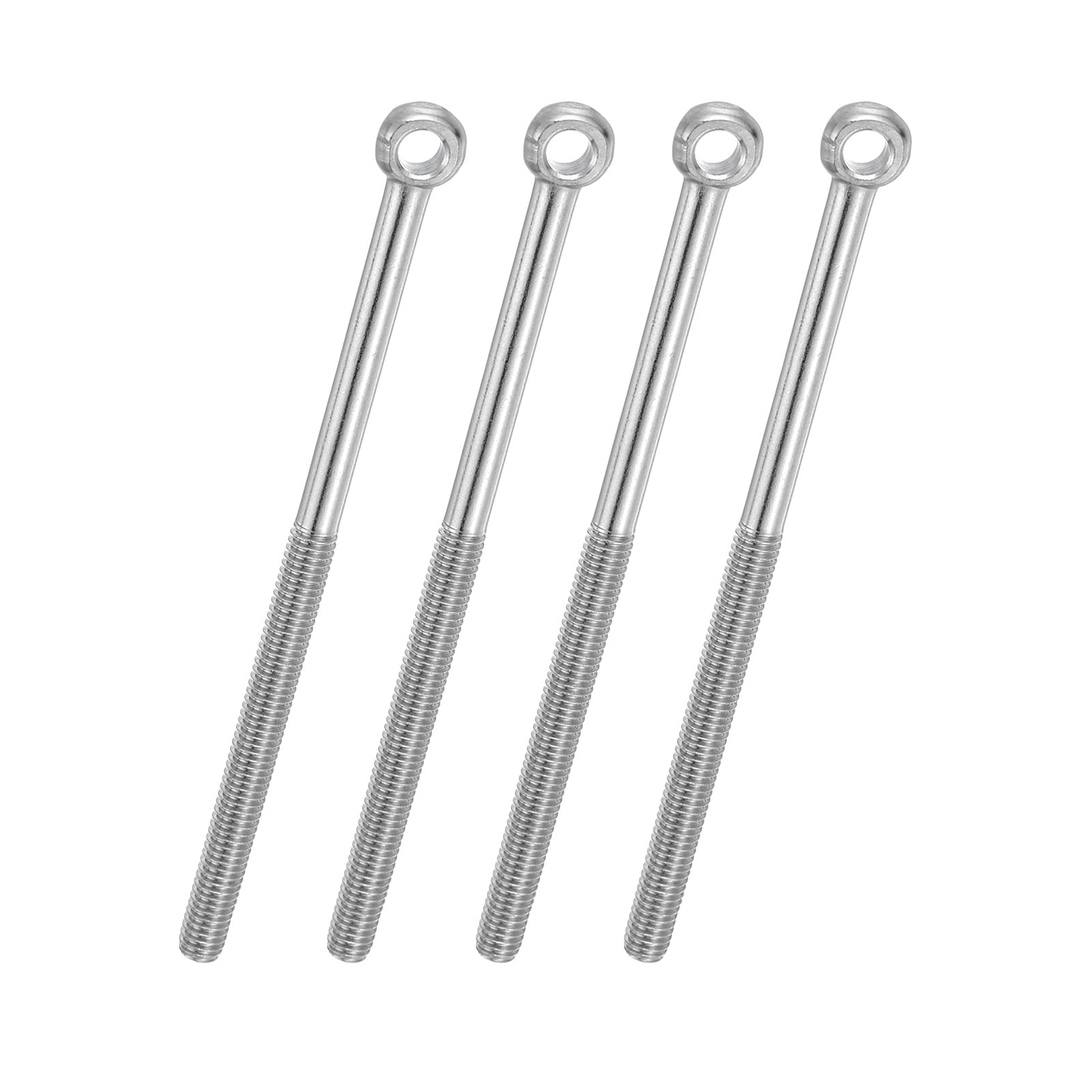 PATIKIL 4 Pcs M6x100mm Shoulder Swing Lifting Eye Bolt
