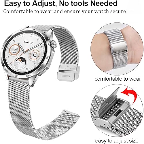 Miniatura 2 de Correas compatibles con Samsung Galaxy Watch de 1.81 pulgadas Galaxy 3 de 1.77 pulgadas Gear S3, correa de repuesto de malla metálica de acero