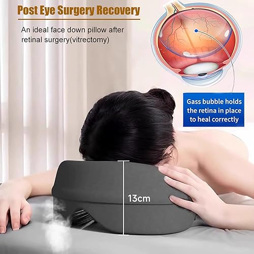 Miniatura 8 de Almohadas faciales para masaje después de la cirugía después de la cirugía ocular, almohada para reposacabezas de cama propensa a dormir, cuna