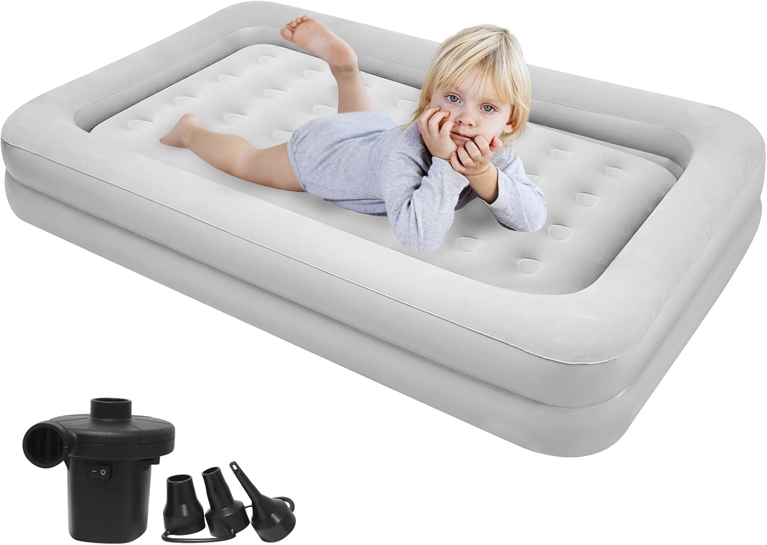 Air Mattress for Kids 4-7 with Built-in Pump Portable