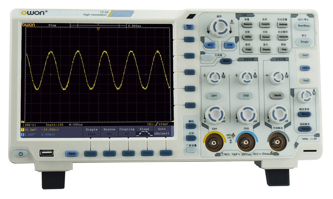 OWON XDS3102A 100MHZ 1GS/s Oscilloscope 12Bit 2 Channels +Digital Multimeter +Waveform Generator +WiFi+Battery