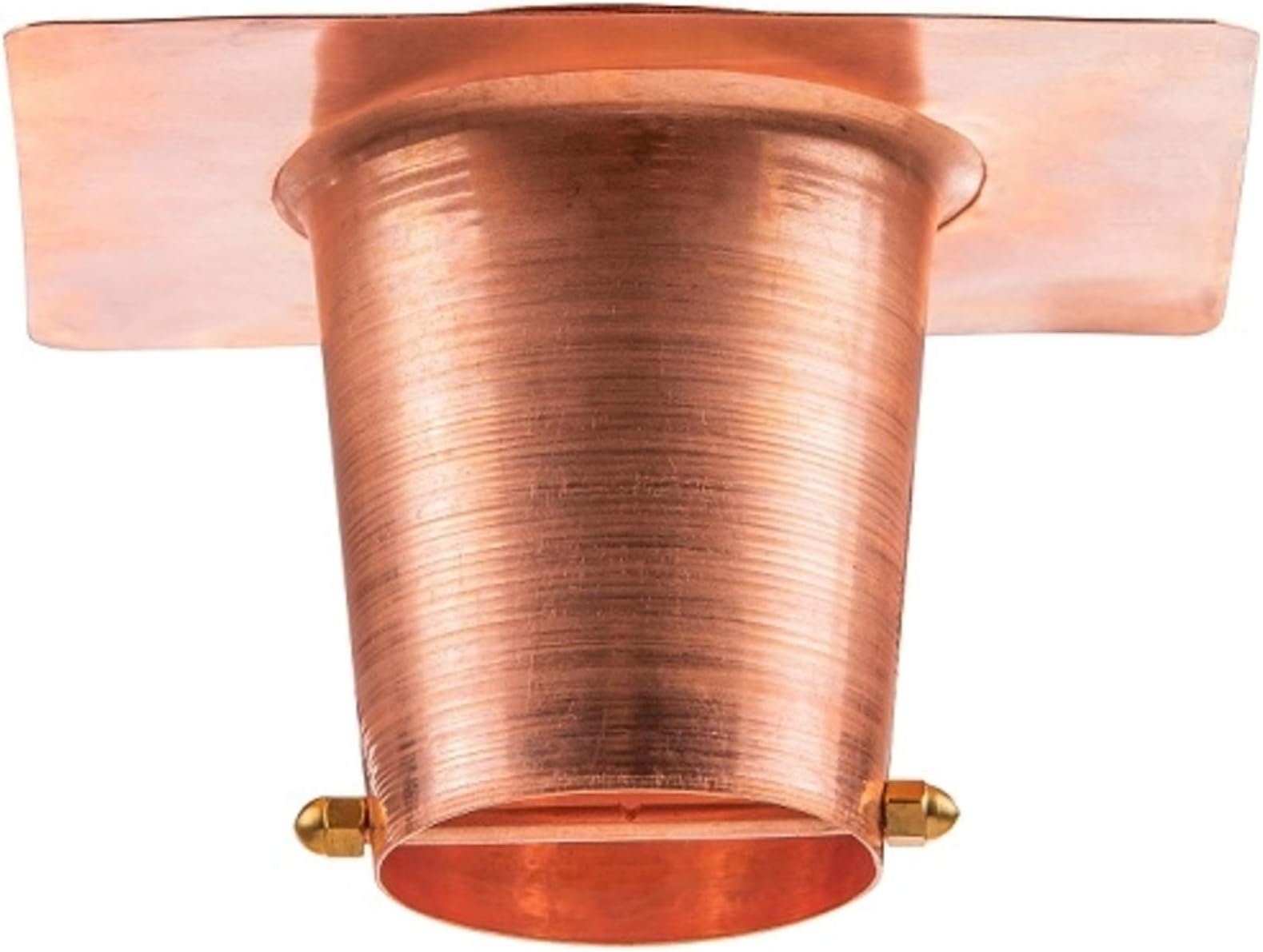 Marrgon Copper Gutter Adapter with Rain Chain Hanger Clip for Decorative Chimes, Cups & Bells Serves as 2 Inch Rain Chain Installer for Downspout Outlet & Water Diverter for Gorgeous Fountain Display