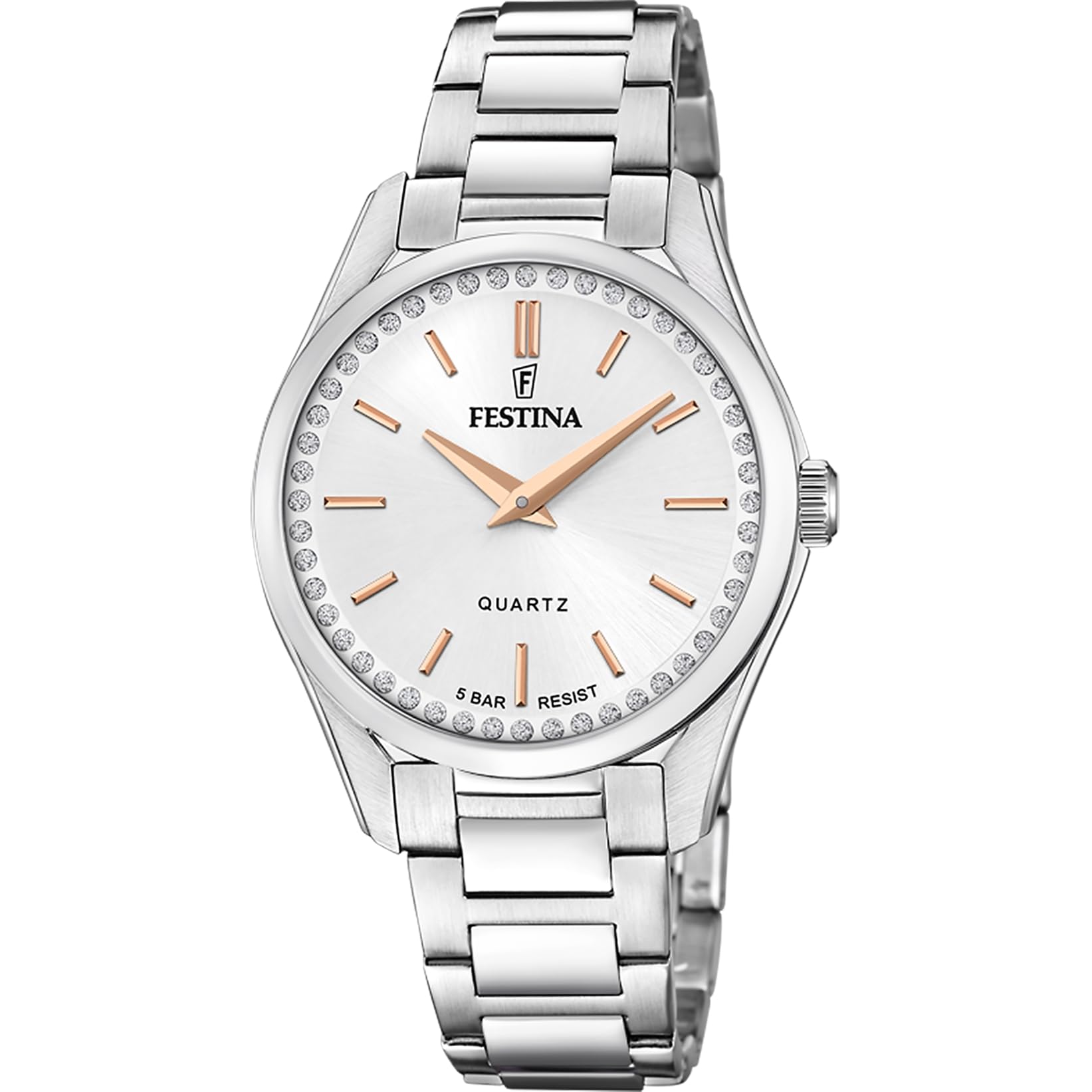 Festina Reloj Mujer Analógico de Acero Inoxidable 316l Plateado