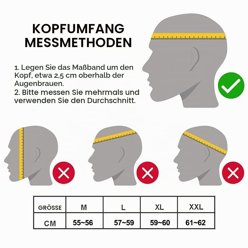 Motorradhelm mit DOT/ECE-Zugelassener Helm Motorrad Klapphelm Integrierter Motorradhelm mit Anti-Fog-Doppelvisier Vollgesichts Motorrad Rennhelm für Erwachsene Männer und Frauen