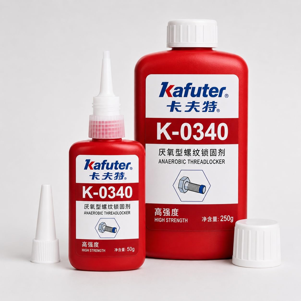 VIDOO Kafuter K-0340 Schraubensicherung Universelle Rohrgewindedichtung Hochfest Wasserdicht für Sanitärarmaturen Leitungsschrauben Schraubensicherung Flüssigdichtung, 250g
