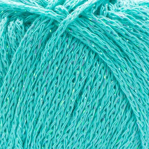 Image of YarnArt Elegance Sparkly Yarn - Metallic Cotton Blend, Fine Sport for Knitting & Crochet, Lightweight Thread for Shawls & Sweaters, 50g (130m), Green - (1, 115)