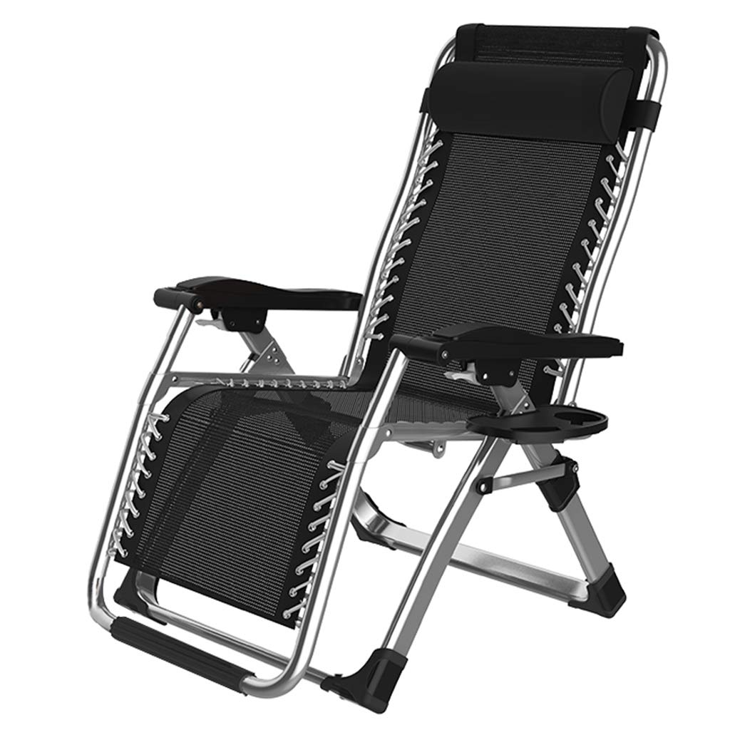 Chaise zéro gravité pliable avec porte-gobelet pour jardin et terrasse