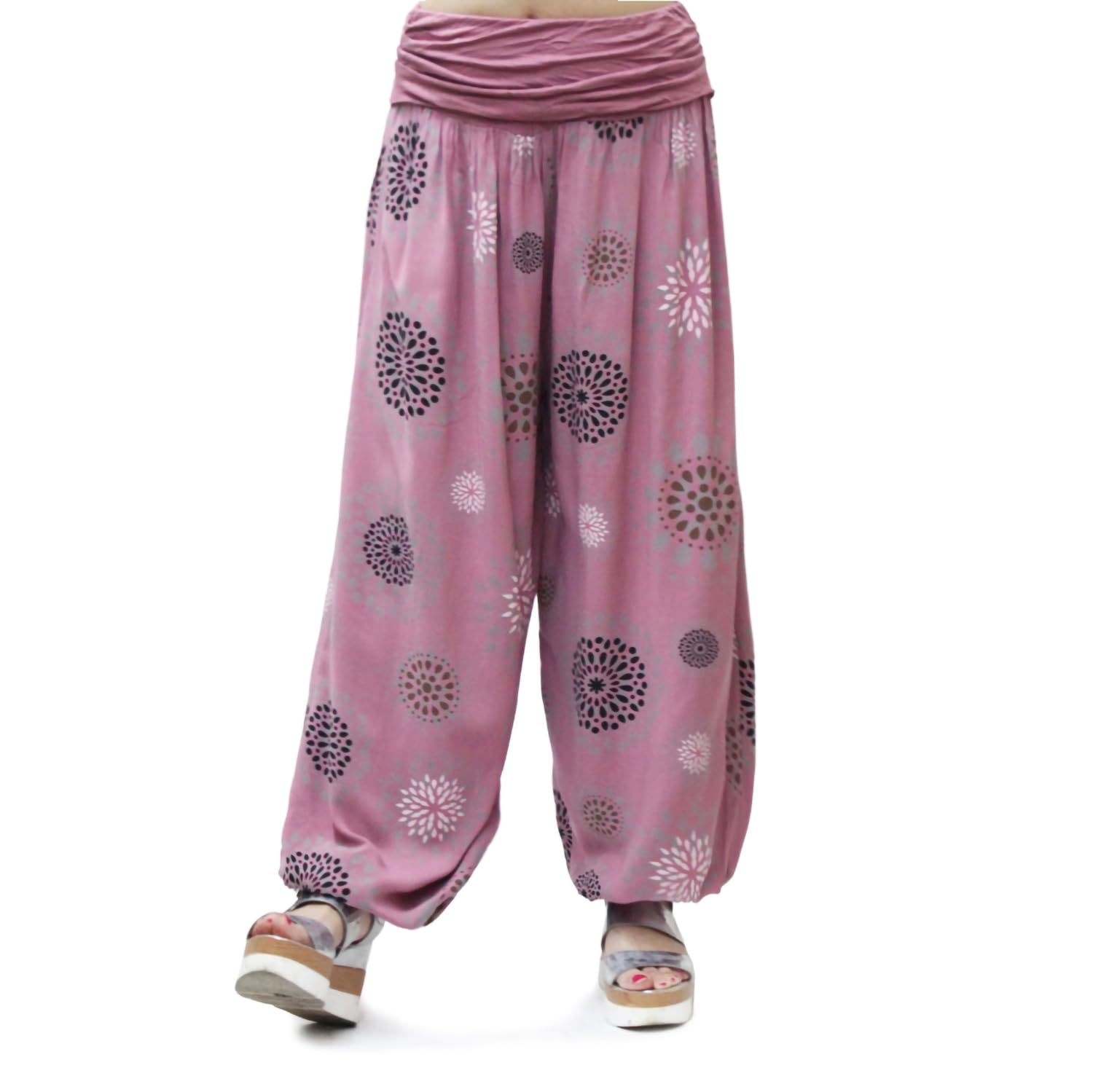 GLAMEXX24 Pantaloni Harem Donna, Larga Casual Pantaloni da Yoga con Tasche, Estivi Pantaloni Sportivi Leggeri per Jogging, Danza, Pilates