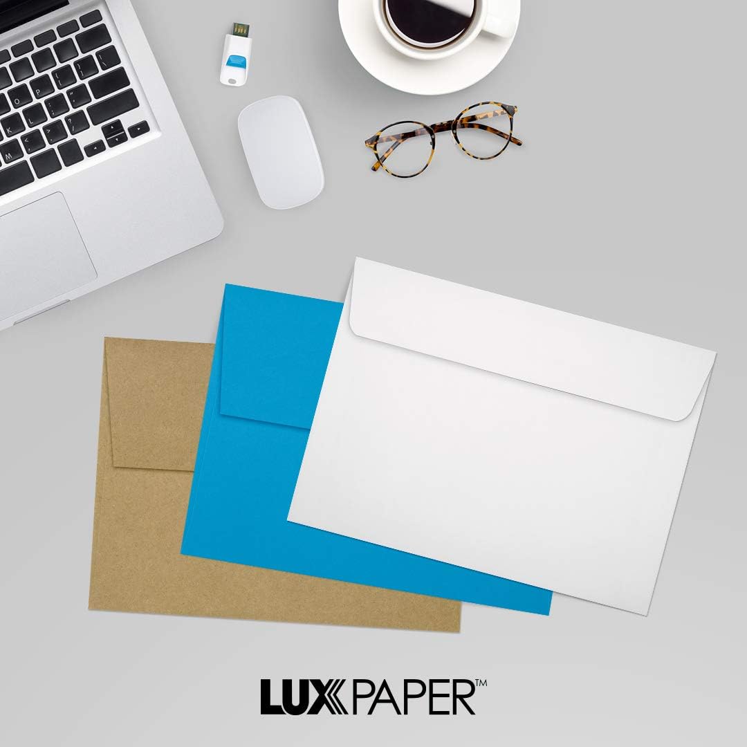 LUXPaper A7 Invitation Envelopes | 5 1/4" x 7 1/4" | White | 24lb. Text | 1,000 Qty