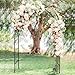 Metal Pergola Arbor,4.6 Feet Wide x7.9 Feet High Assemble Freely for Various Climbing Plant Wedding Garden Arch Bridal Party Decoration Wide Arbor