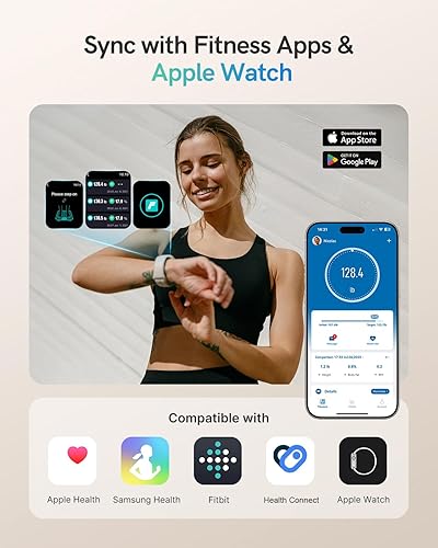 Miniatura 6 de Báscula para peso corporal, elegible para FSA y HSA, báscula inteligente con pantalla VA 9 en 1, báscula de baño de alta precisión 22 composición