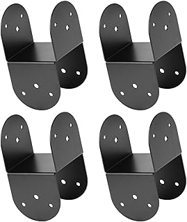 Set Halterungen für Pergola – Halterung aus Metall, wasserdicht, 10 x 10 cm – Set mit 4 Halterungen für Dachbalken aus Holz – Innen- und Außenbereich, Garten, Zaun, Pavillon, Tor, Flagge und Stangen