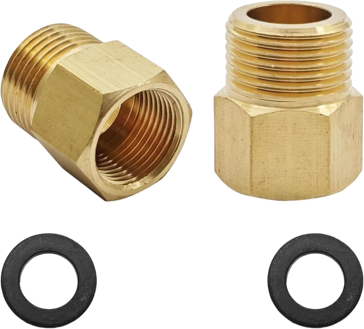 Brass Fittings, 9/16" Female to G3/8" Male Brass Adapter for Kitchen Bar Bathroom Sink Faucets 2 Pcs