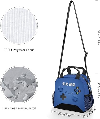 Miniatura 9 de Lonchera de juegos para niños y niñas jugadores almuerzo de videojuegos aislado para la escuela entrenamiento viaje caja reutilizable caja térmica