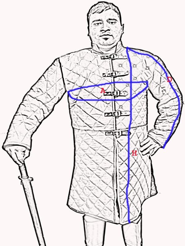 Medievals Gambeson Thick Padded Two Tone color Quilted Jacket Cotton Aketon for Renaissance Cosplay Costumes