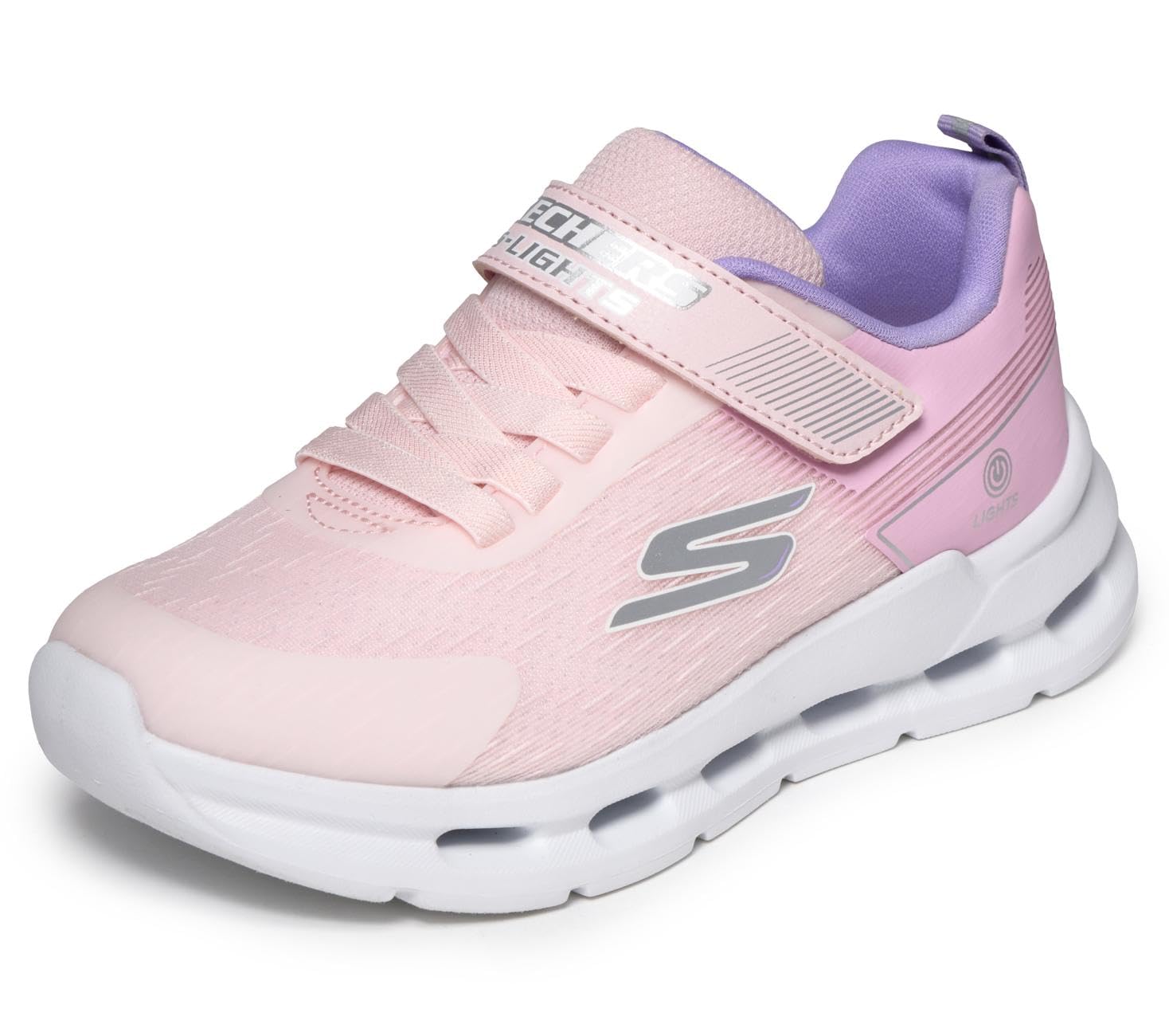 Skechers Girl's Glide-Step Lights Sneakers, Pink, 11.5 UK Child