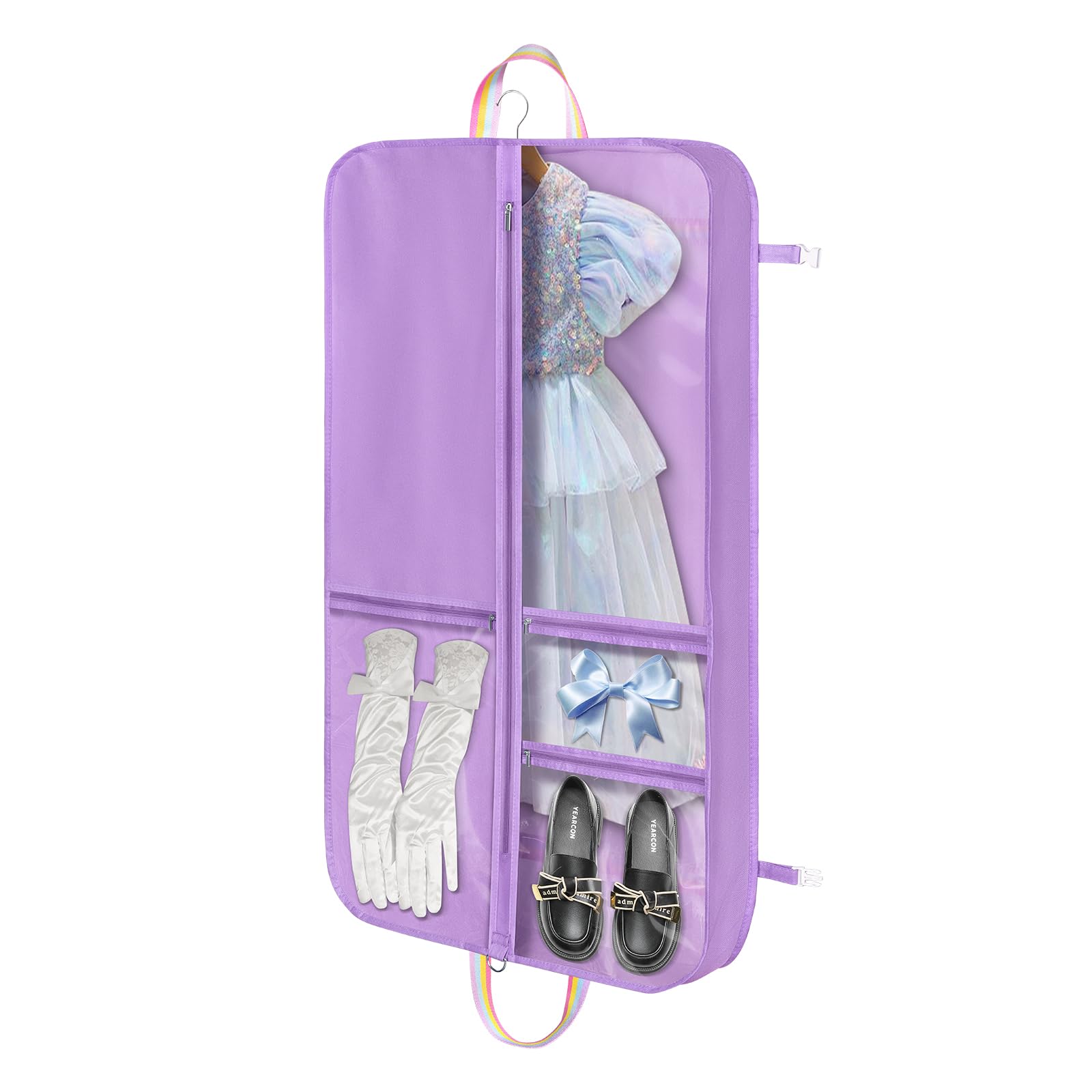 Kids Garment Bags for Dance Costumes 40 Dance Costume Garment Bag for Dance Competition with Multi Pockets and