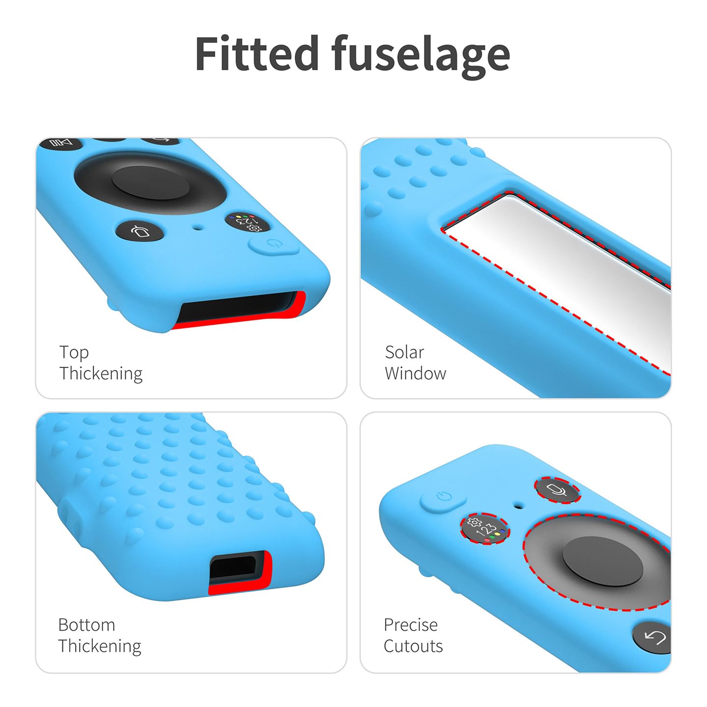 Funda de silicona para control remoto Samsung TV 2023 modelo BN59-01432a BN59-01432J Samsung Solar Cell Remote Control Cover 2023 8K Neo QLED HDR Smart TV Funda de silicona (azul cielo)