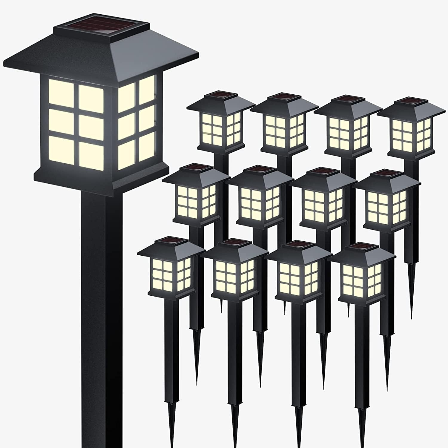 SSUCA Acrylonitrile Butadiene Styrene Solar Garden Lights, Outdoor Solar Landscape Lights, Waterproof Outdoor Solar Lights Walkway For Patio, Lawn, Yard And Landscape (Warm Yellow Light) (White, 6) (B0BKW52BZR) Amazon Price History, Amazon Price Tracker