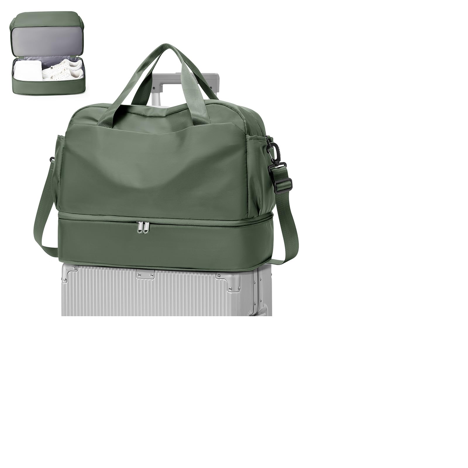 WEPLAN Handgepäck Tasche 45x36x20 Easyjet für Flugzeug Reisetasche Damen Handgepäck Ryanair 40x20x25 Tasche Weekender Bag Travel Bag Sporttasche mit Schuhfach Kliniktasche Schwimmtasche