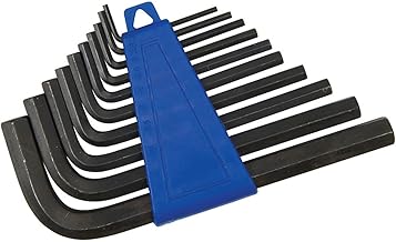 Silverline Tools HK11 - Llaves hexagonales métricas, 10 piezas (2 - 10 mm), color azul