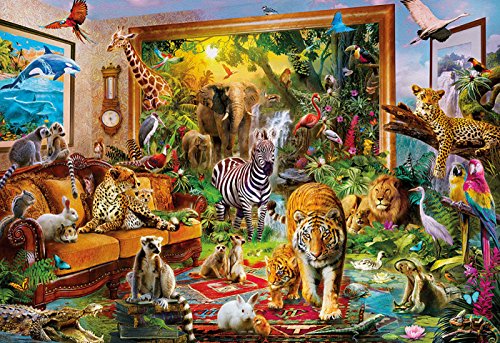 Educa 17679, Wilde Tiere im Haus, 6000 Teile Puzzle für Erwachsene und Kinder ab 14 Jahren – Bild 3
