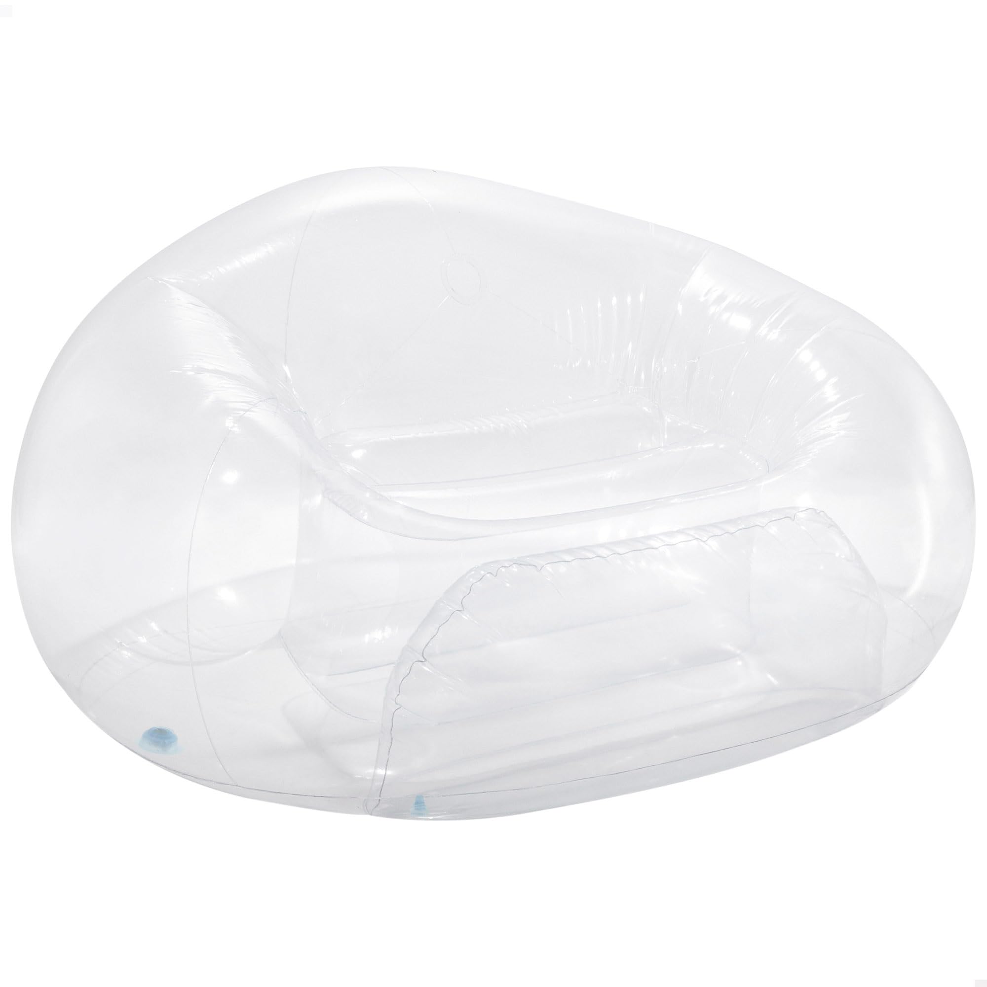 Transparent Beanless Bag Chair, Indoor Inflatable, 137 cm x 127 cm x 74 cm, Air Lock Design - 66500