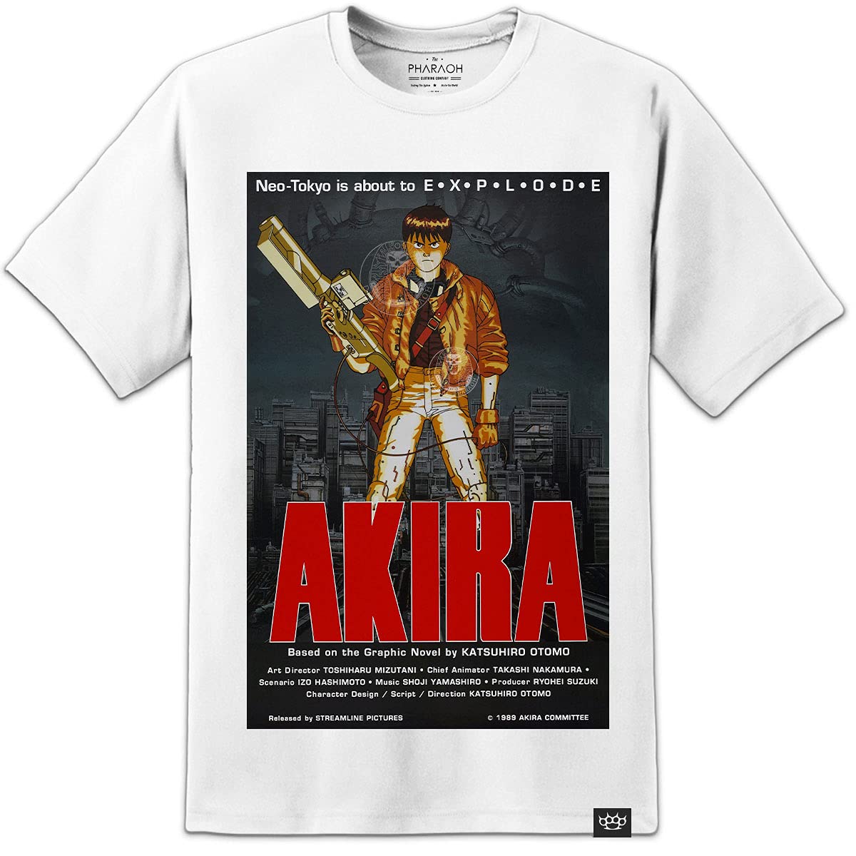 DPX-1 Akira Manga Mania Movie Poster T Shirt - Neo Tokyo (S-2XL) (2XL) Charcoal