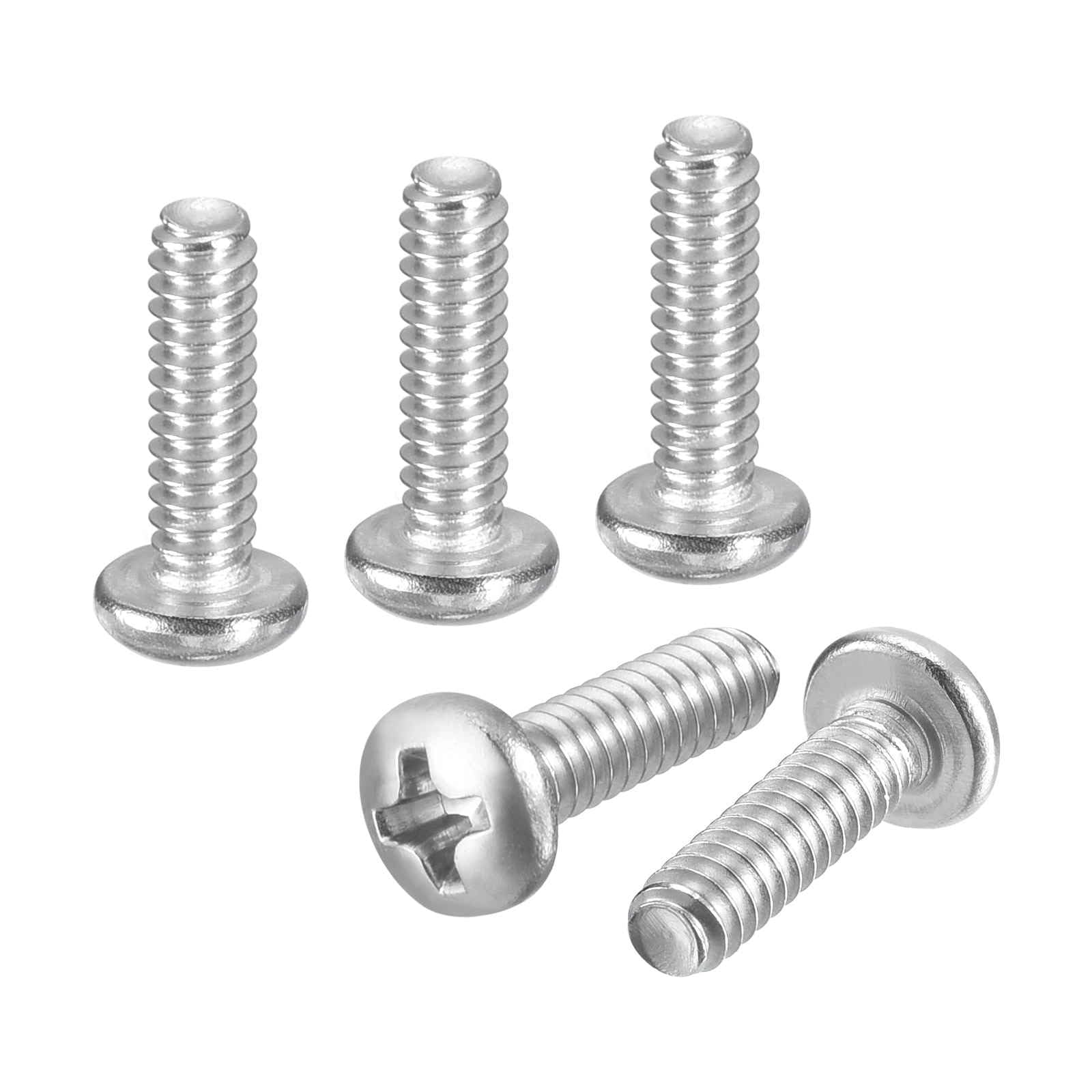 DTGN #6-32x1/2" Pan Head Machine Screws - 50pcs - Good for Machinery - 304 Stainless Steel Phillips Machine Screws Bolts - Silver โ image 1