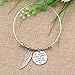 KUIYAI A Piece Of My Heart Lives In Heaven Hand Stamped Remembrance Bracelet Bangle with Angel Wing Charm (Memorial bracelet)
