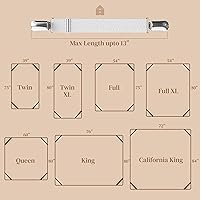 Vista 4 de FeelAtHome 8 PIEZAS Clips para Sábanas Mantienen las Sábanas en su Lugar - Bandas de Esquina Tirantes para Sábanas Ajustadas - Sujetadores