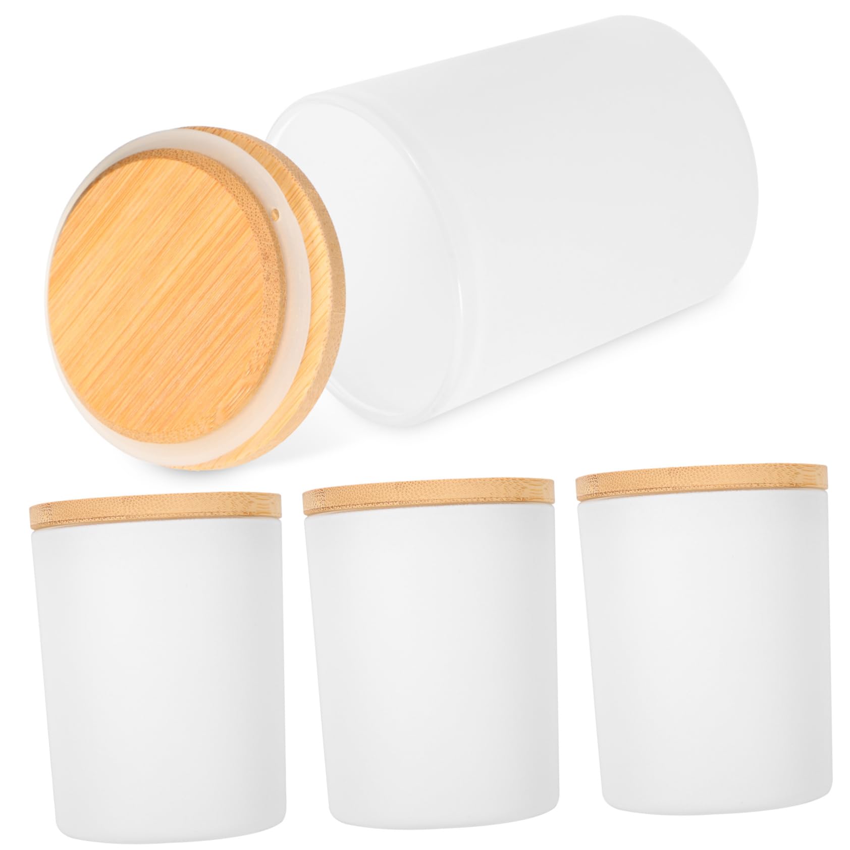 LIFKOME 4 Set Barattoli Coperchi Candele Profumate Aromaterapia Barattoli Fabbricazione Candele