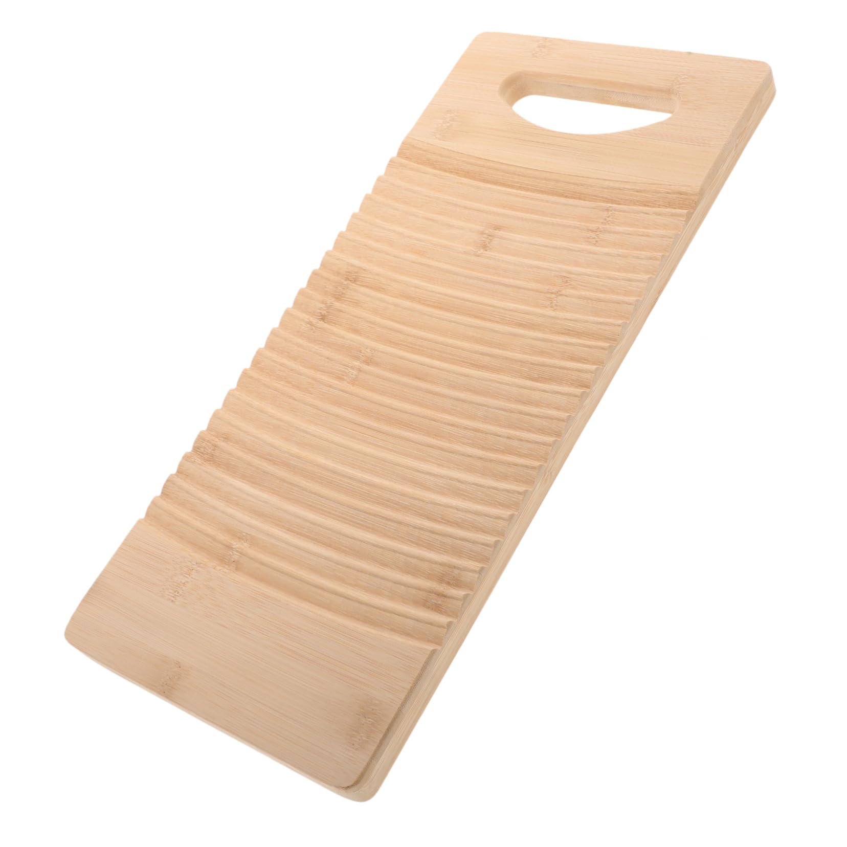 Asse da Lavare in Bambù, Versione a Testa Piatta 40x18x1,8 Cm | 1 Pezzo, Design Portatile ed Ergonomico, per Lavaggio a Mano di Sciarpe e Calze
