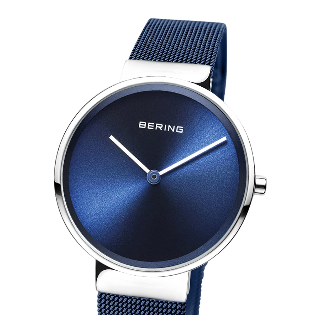 Bering Damen Quarz Uhr | Armbanduhr 31 mm Edelstahlgehäuse und Zifferblatt | Milanaisearmband | Saphierglas | 5 ATM | 14531