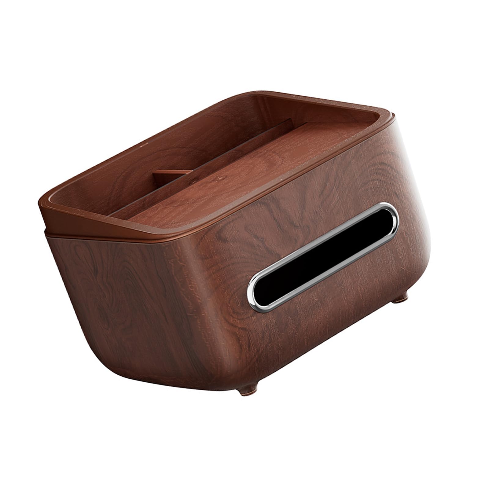 APGLSXY Wooden Tissue Box Organiser with Phone Stand Multi Purpose Paper Storage Container for Countertop or Nightstand Phone Stand Tissue Box