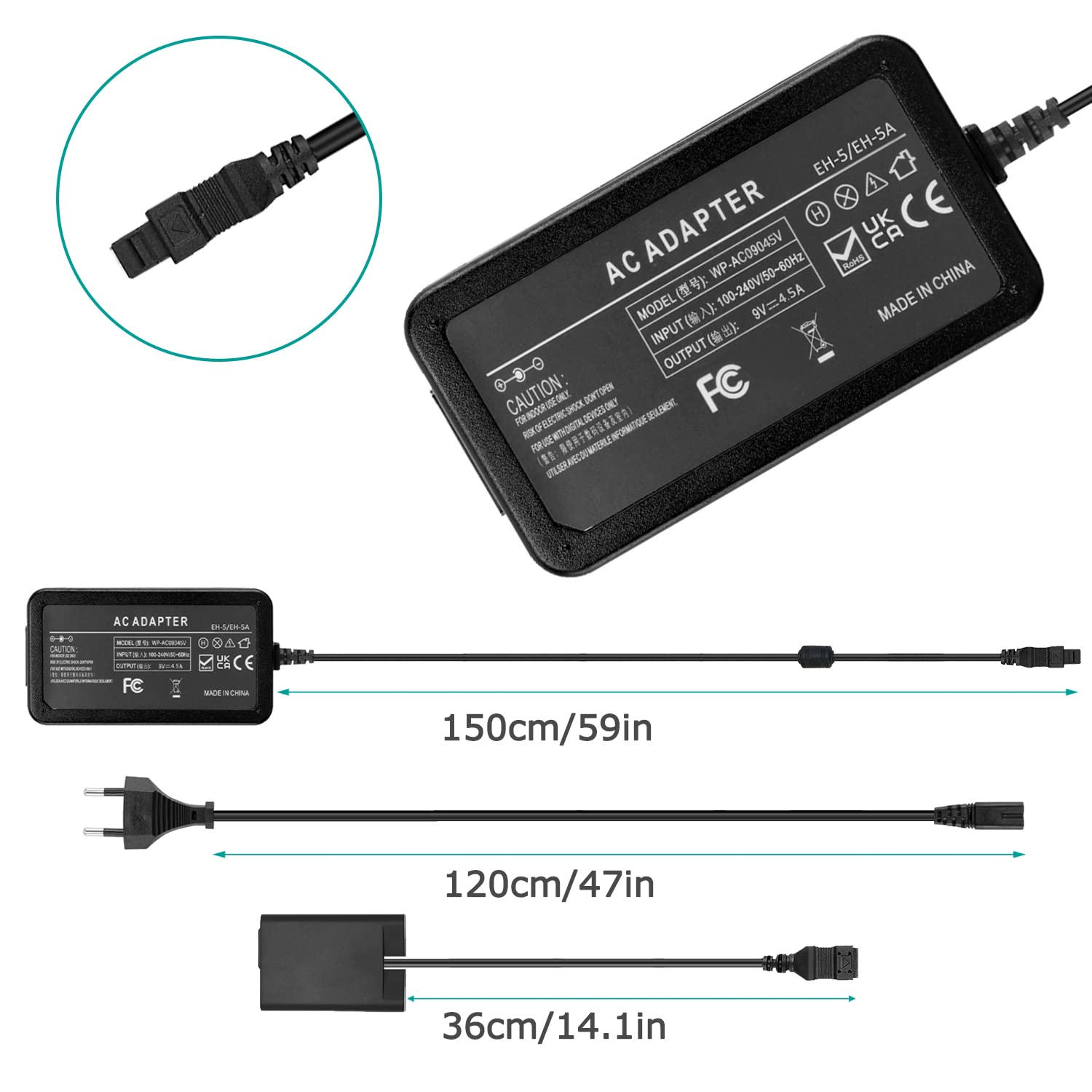 EH-5/EH-5A AC Power Adapter Kit EN-EL25 Dummy akumulator EP-5G DC łącznik do aparatu Nikon Z50 ZFC Z30