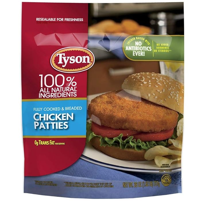 Buy Tyson Fully Cooked and Breaded Chicken Patties, 1.625 Pound 12