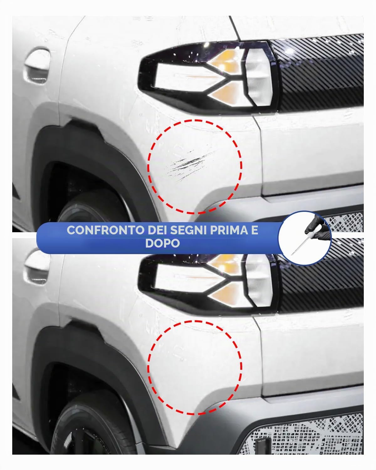 KNA Vernice per riparazione grigio Comet Metallic per Dacia Exact Match