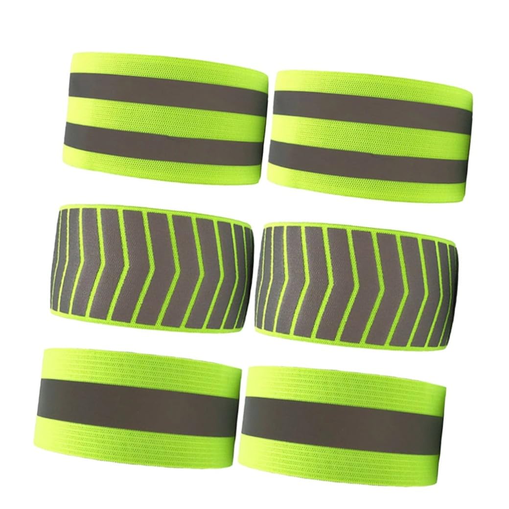 ibasenice Reflektierendes Armband Reflektoren Armbinden Laufgürtel Bands Sport Läufer Sicherheitsband Beleuchtet Sichtweite Nacht Männer Green