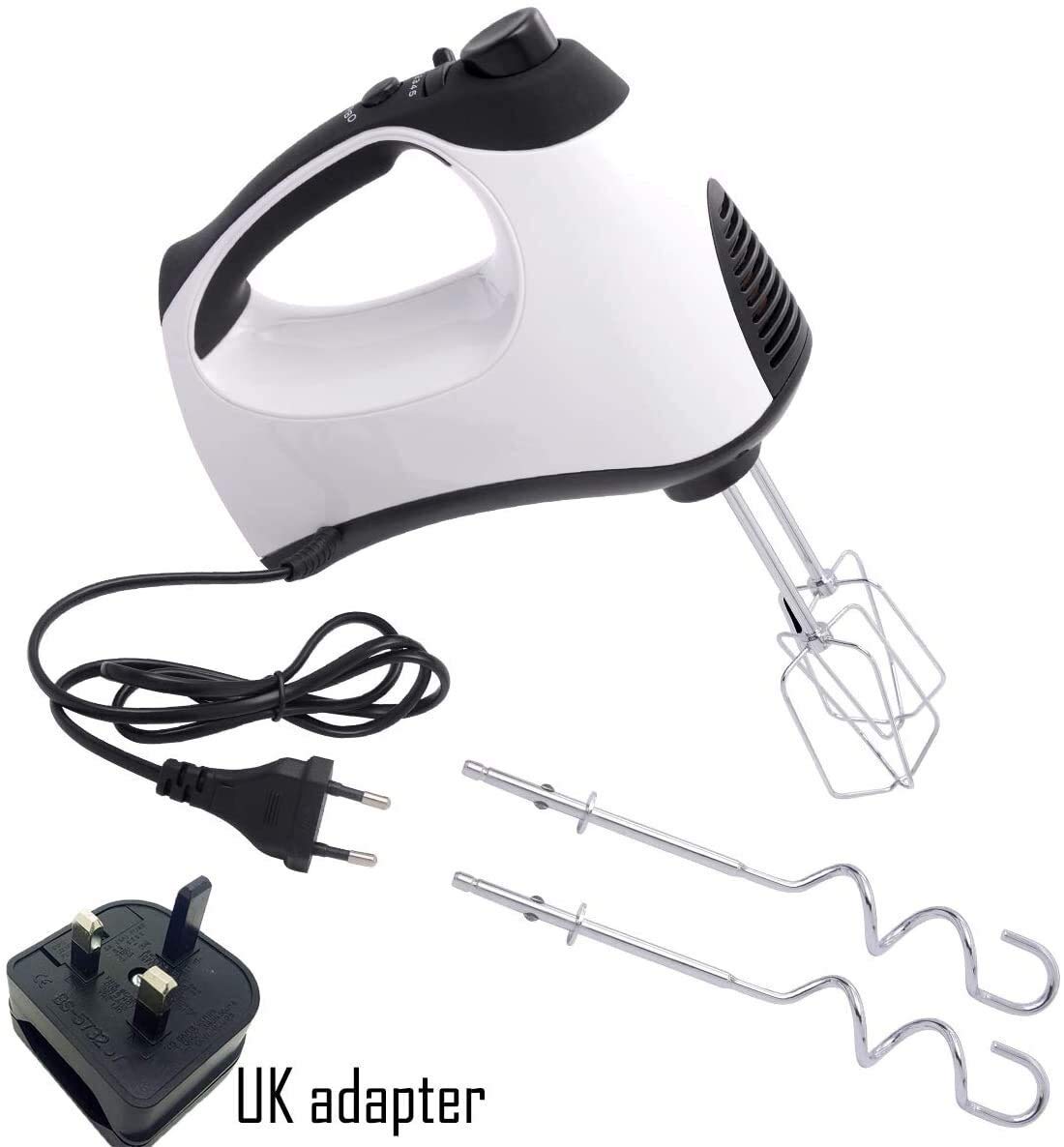 Kitchen Aid Frusta elettrica a 5 velocità, Frullatore a Mano da Cucina Frullatore da 250 Watt, Ganci per impastare in Acciaio Inossidabile e fruste a Palloncino, Frullatori per Uso