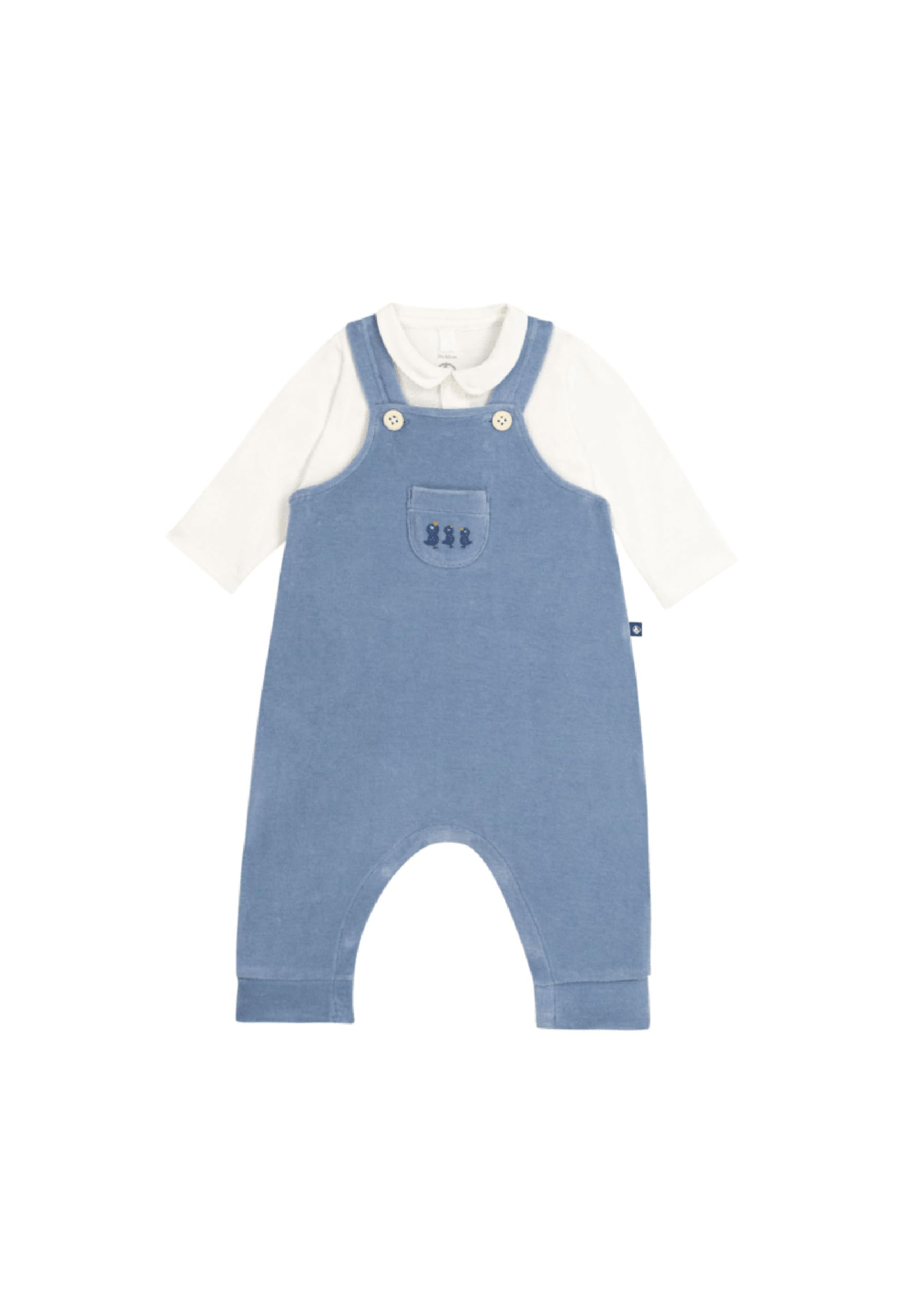 Petit Bateau Ensemble Salopette Manches Longues Mixte bébé