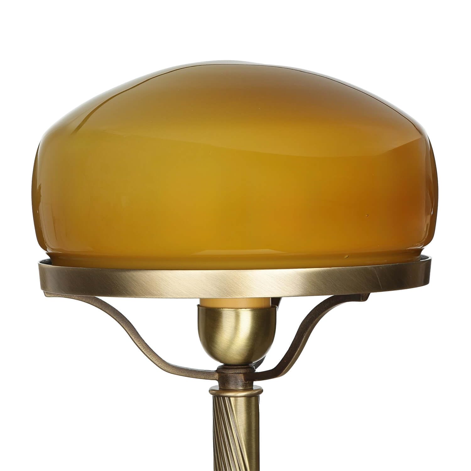 Lampada da tavolo premium ottone vetro in bronzo arancione chiaro camera da letto ufficio 40,5 cm di altezza E27 lampada da tavolo art nouveau da lettura a fungo