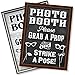 Bigtime Designs Photo Booth Props Sign, 2-Sided, Use for any Wedding, Party or Event Chalkboard Style on 1 Side and a Rustic Vintage Look on the 2nd, 16
